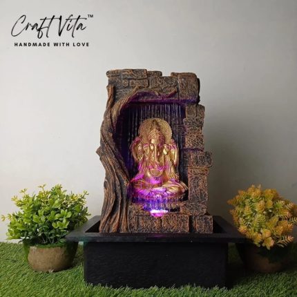 Ganesha Tabletop Waterfall Fountain with LED